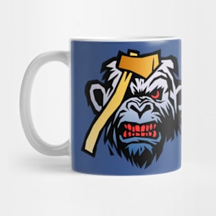 Astonished ape assesses axe, adversity apparent. Mug